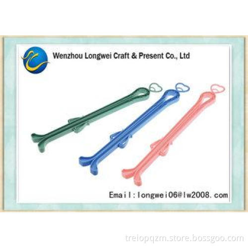 Green red plastic boot length shoe stretcher for women , pr